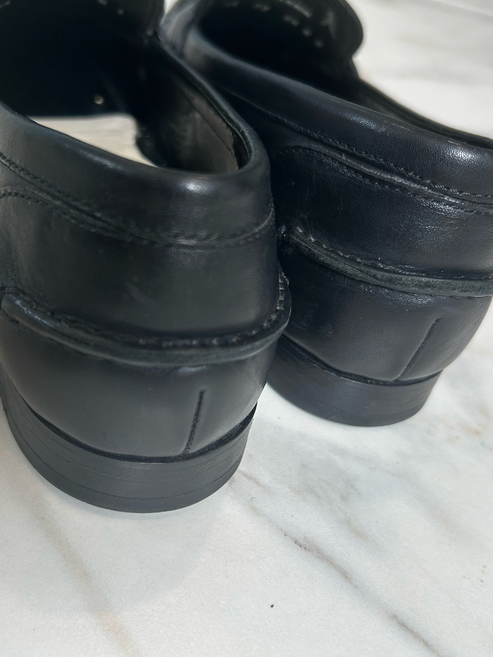 Cole Haan Pinch Hand Sewn Black Leather Classic Penny Loafers - Picture 3 of 10